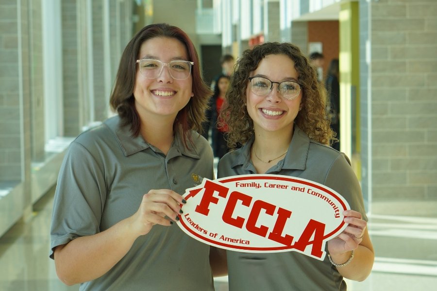 Students holding FCCLA sign at Western Michigan University