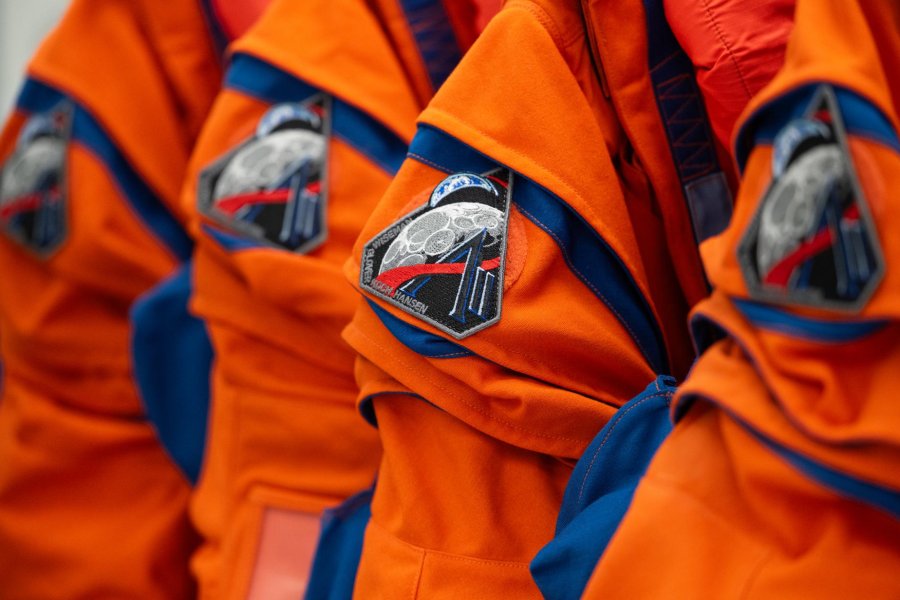 Each of the four Artemis 2 astronauts’ survival system suits have a special mission patch on the shoulder.