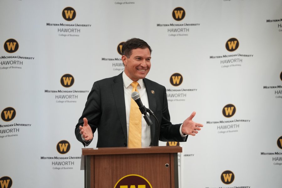 President Kavalhuna at WMU Haworth
