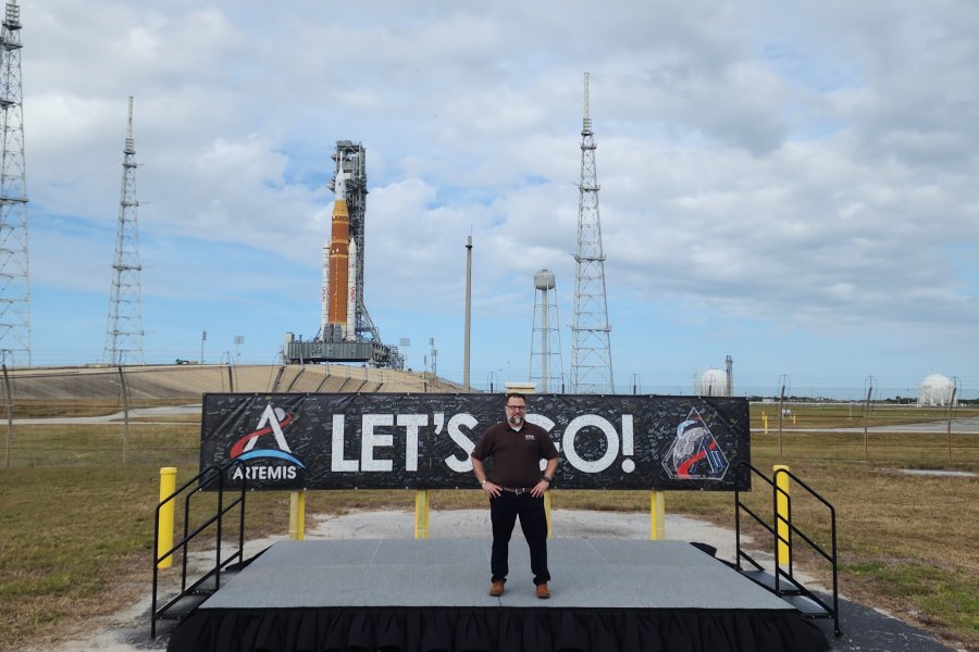 WMU CoA Alumni Dan Kosters with the Artemis II