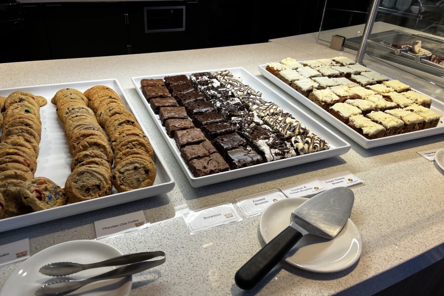 Variety of desserts plated at Sweet Sensations inside the Valley Dining Center.