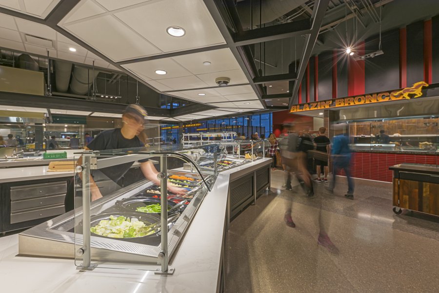 Salad bar at the Valley Dining Center. 