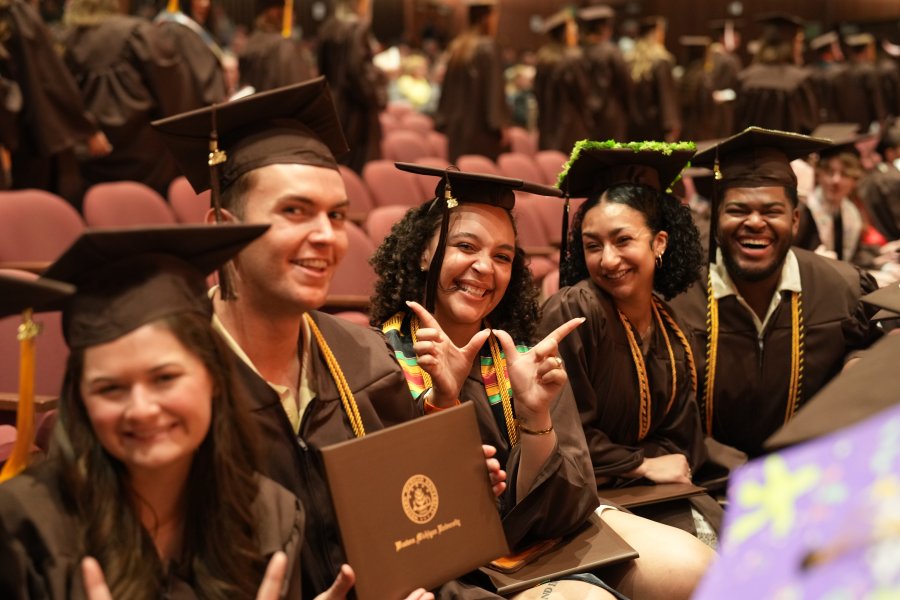 Western Michigan University graduates celebrate at the 2026 commencement ceremony. 