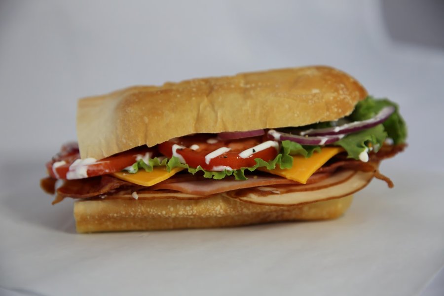 "The Union" sandwich displayed on a white background.