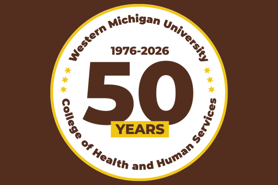 CHHS 50th anniversary promotional mark with stars and bold lettering