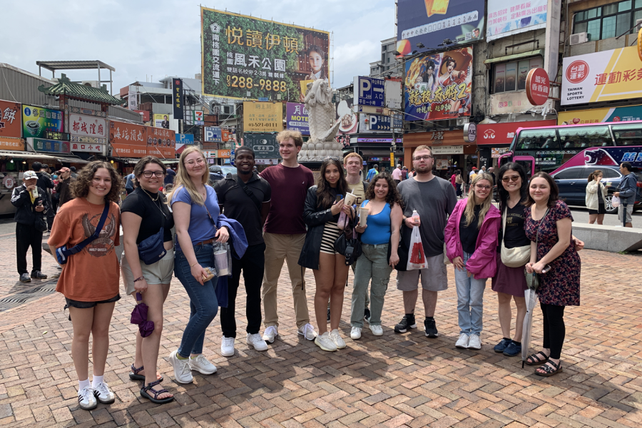 A group of students visiting Taiwan