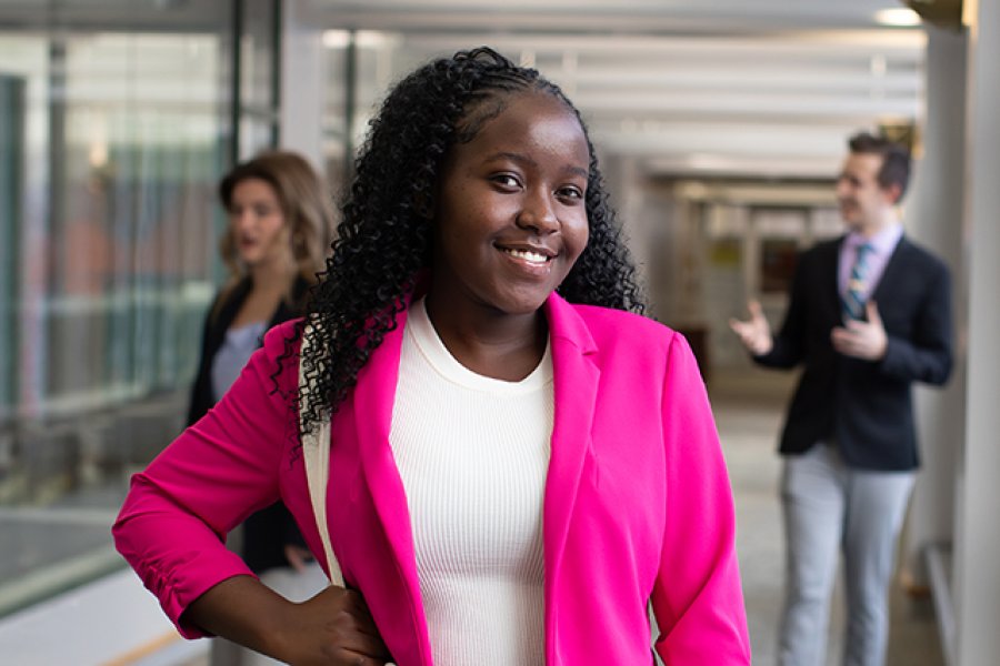 A student at Haworth College of Business