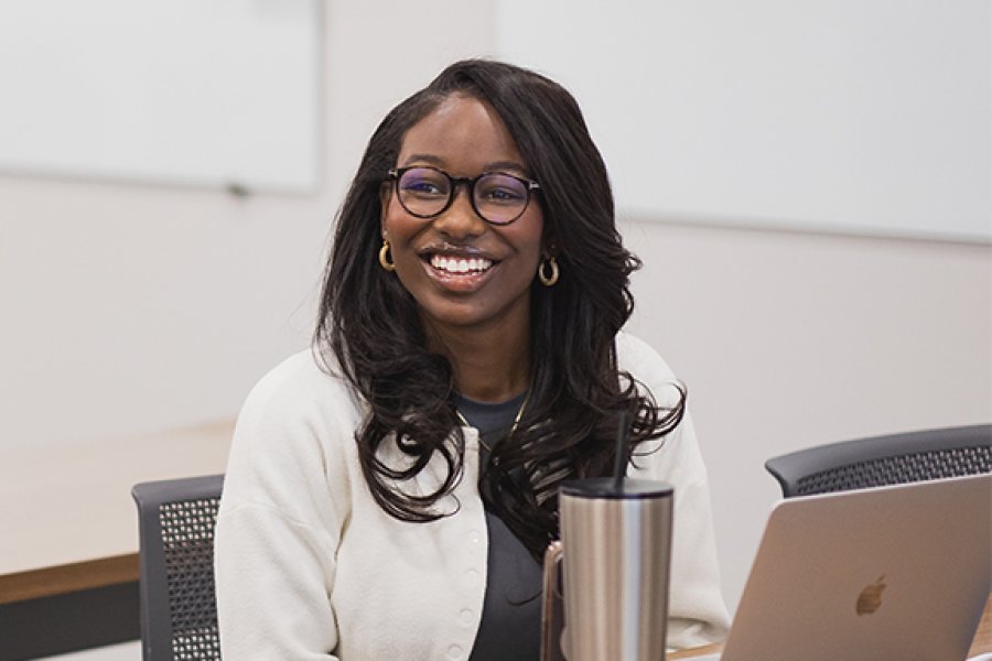 A student at Haworth College of Business