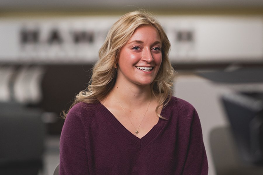 A student at Haworth College of Business