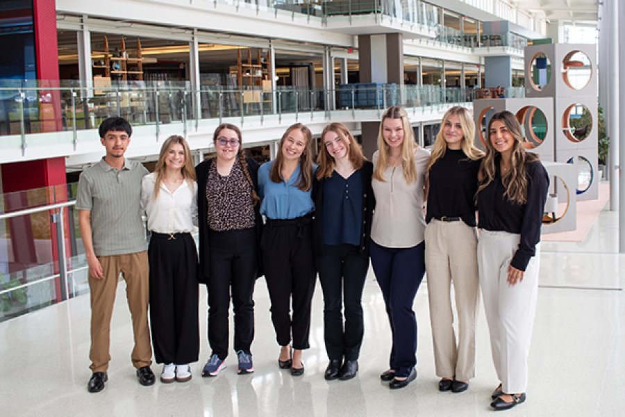 Students at Haworth inc.