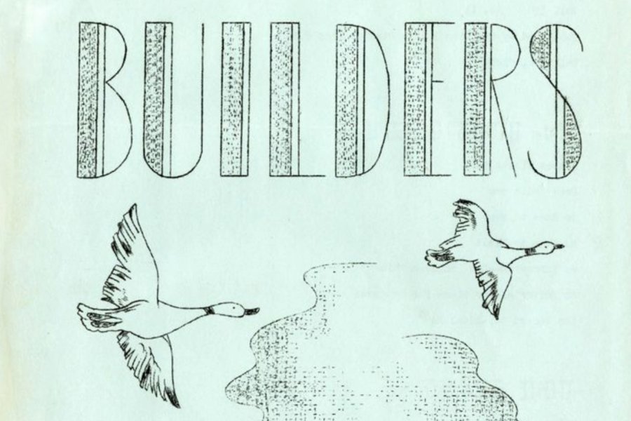 Cover of Volume 2 issue number 11 from Builders, a newsletter by men of CPS Camp 42 in Wellston, Michigan, from the WWII Civilian Public Service Newsletters Collection at WMU Libraries.