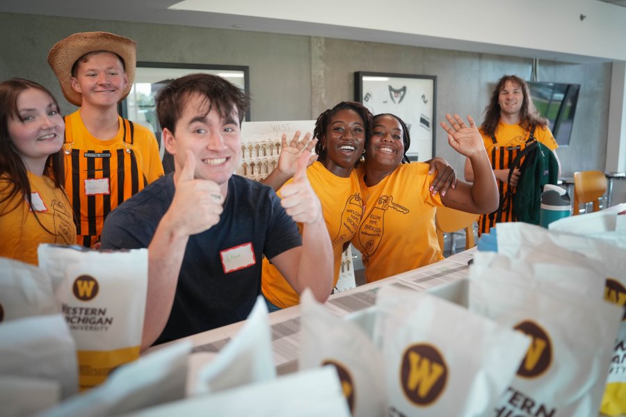 Residence hall staff poses for a photo.