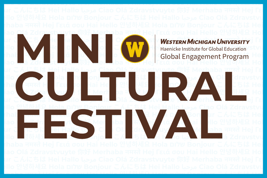 Decorative: Mini Cultural Festival promotion. Logo WMU Global Engagement Progam.