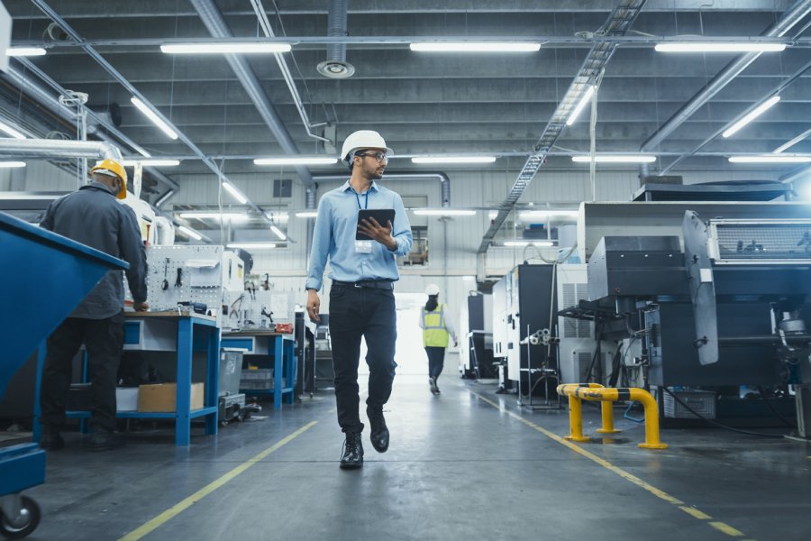 Supply chain professional in warehouse