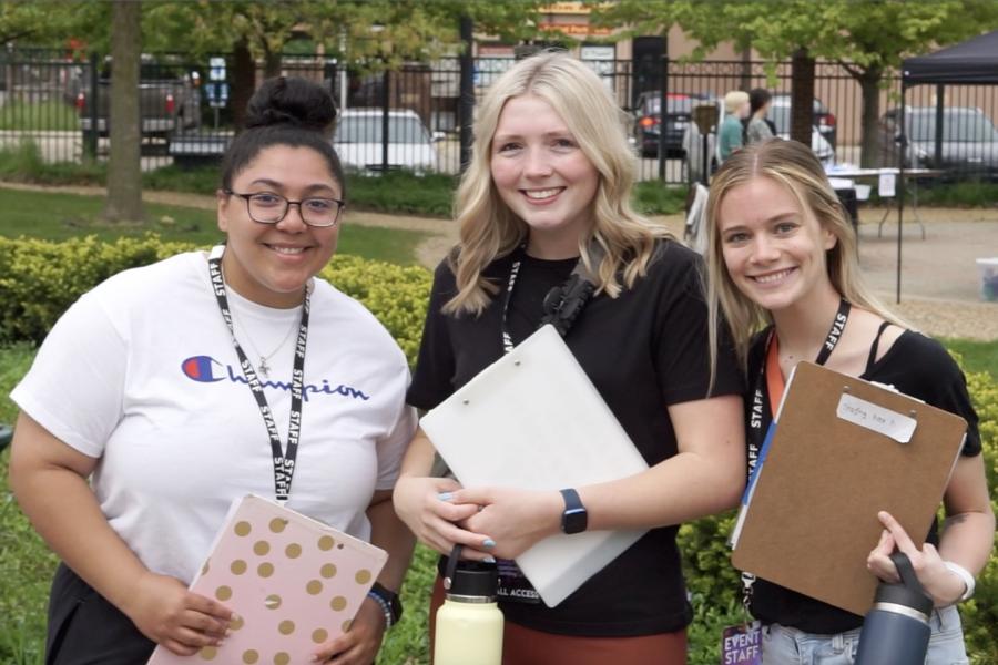 (left to right) Claire Burton, Mallory Smith and Marissa Munson.