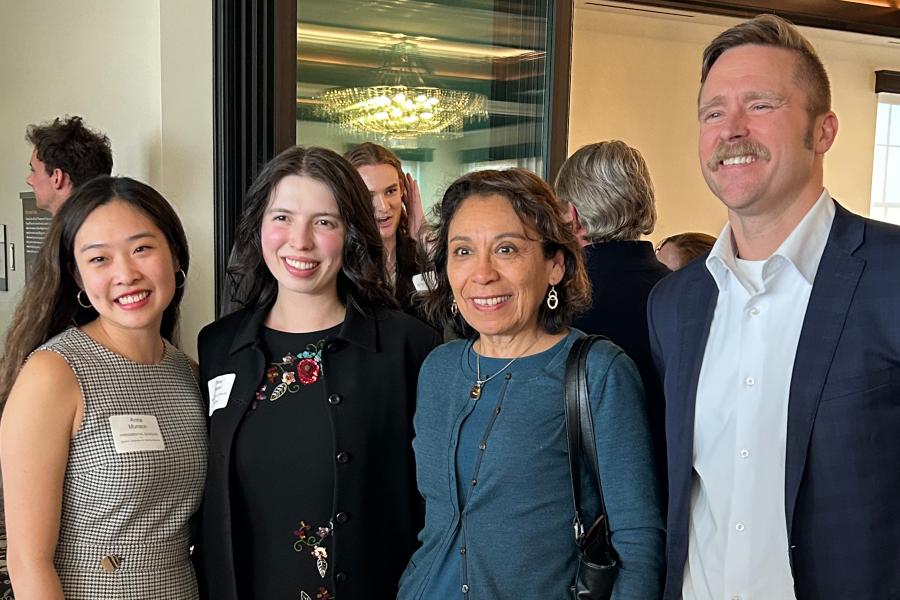 Anna Munson, Chloe Wieber, LHC Dean Irma Lopez