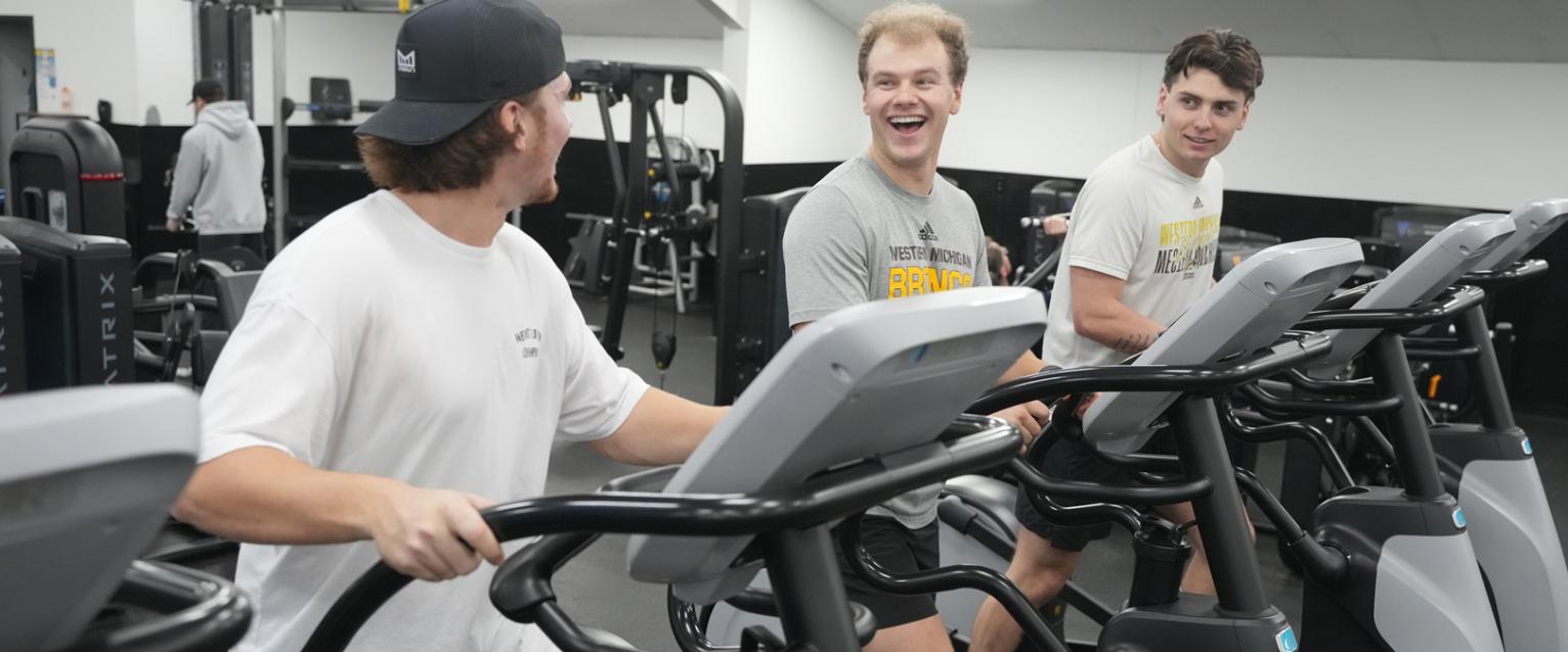 WMU students on the treadmills at West Hills