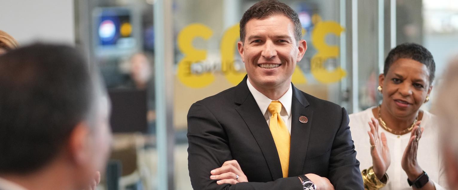President Russ Kavalhuna in the WMU Student Center.