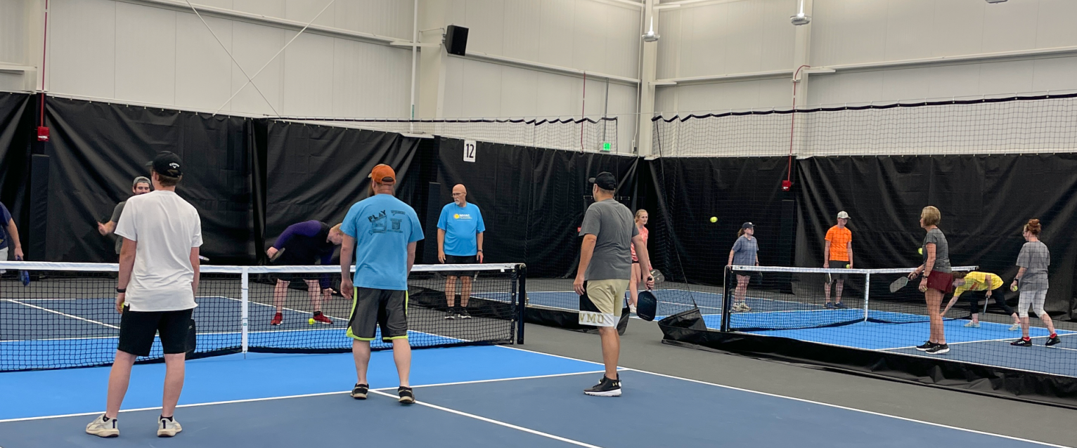 AR Engineering employees playing Pickleball