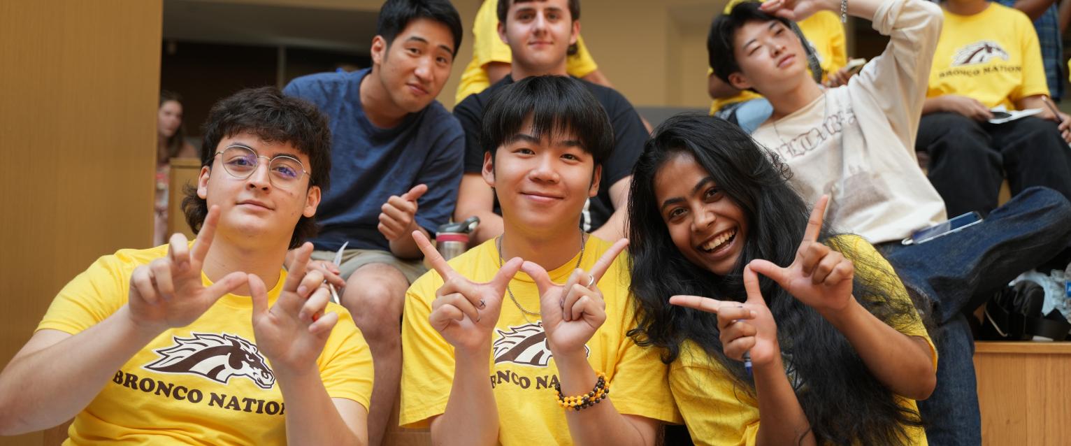 Students on the Gathering Stairs