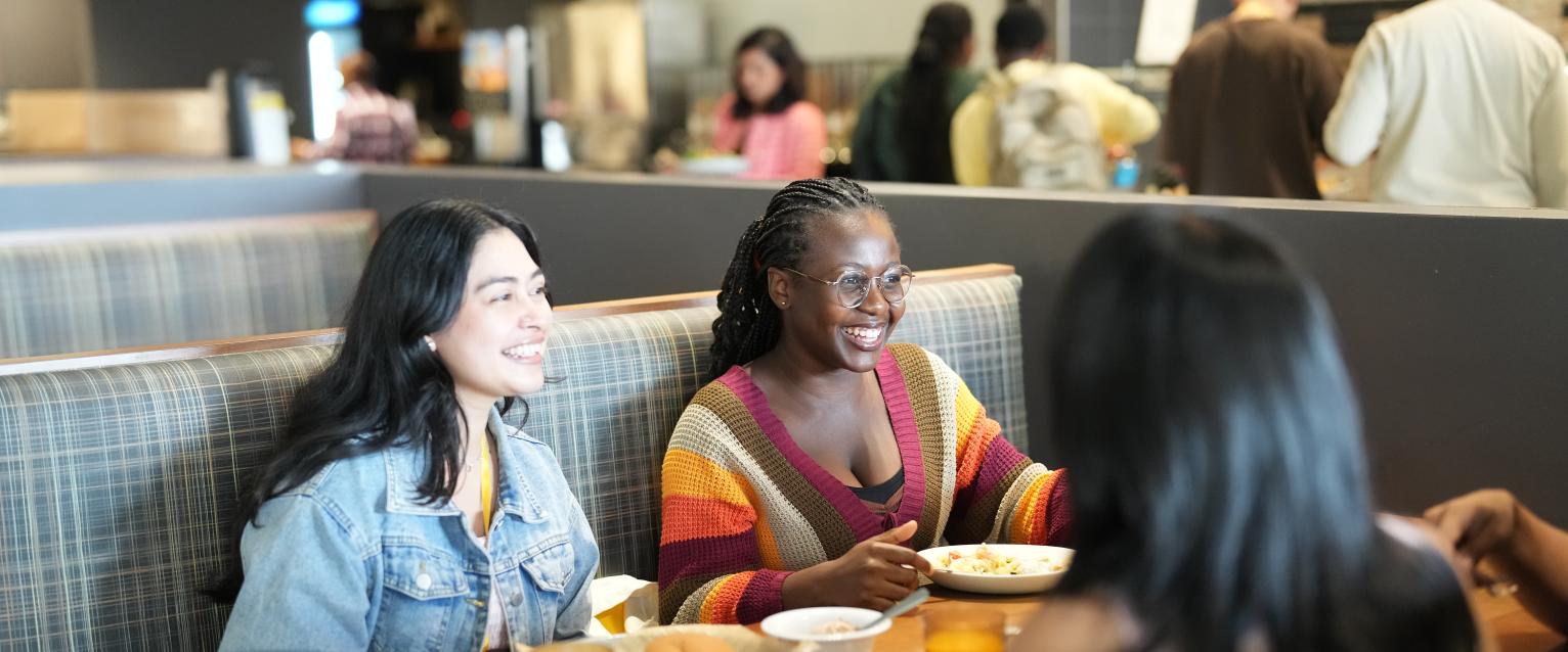 Students eating at the Student Center Dining facility