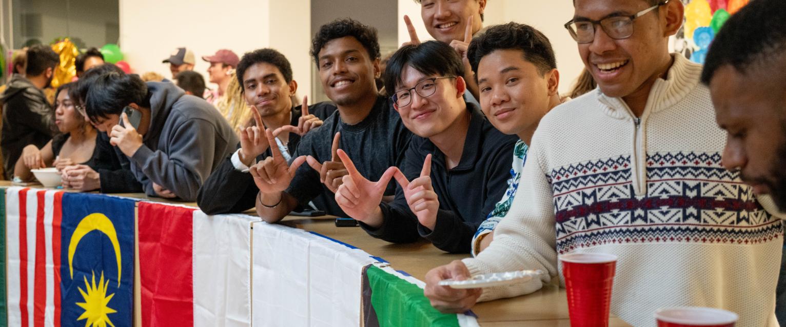 Students at International Bazaar