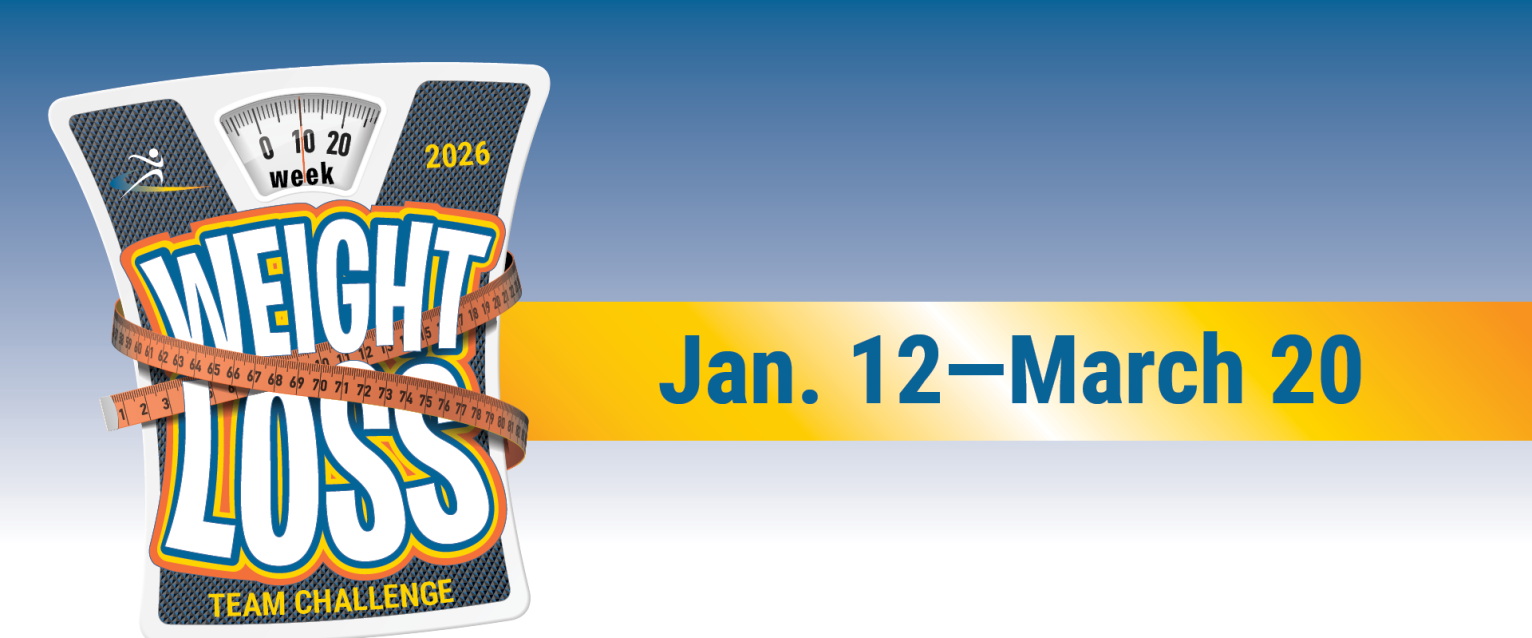 Scale with measuring tape wrapped around the Weight Loss Logo