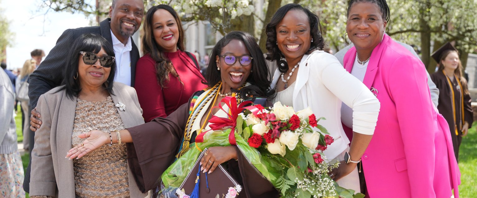 Spring commencement family photo