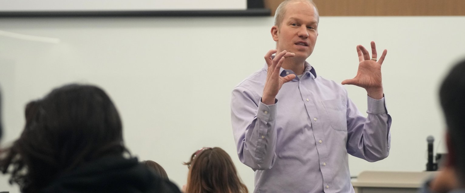 Dr. Brian Gogan in the classroom