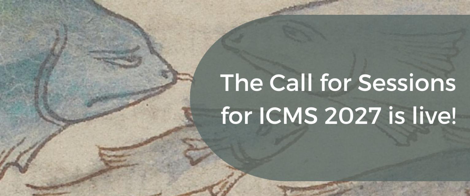 Illustration of a blue fish next to the text "The Call for Sessions for ICMS 2027 is live!"