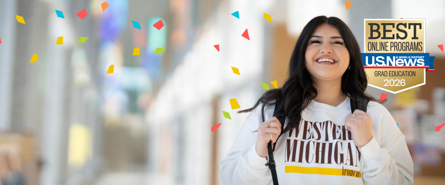 Student is in happy in Sangren Hall.