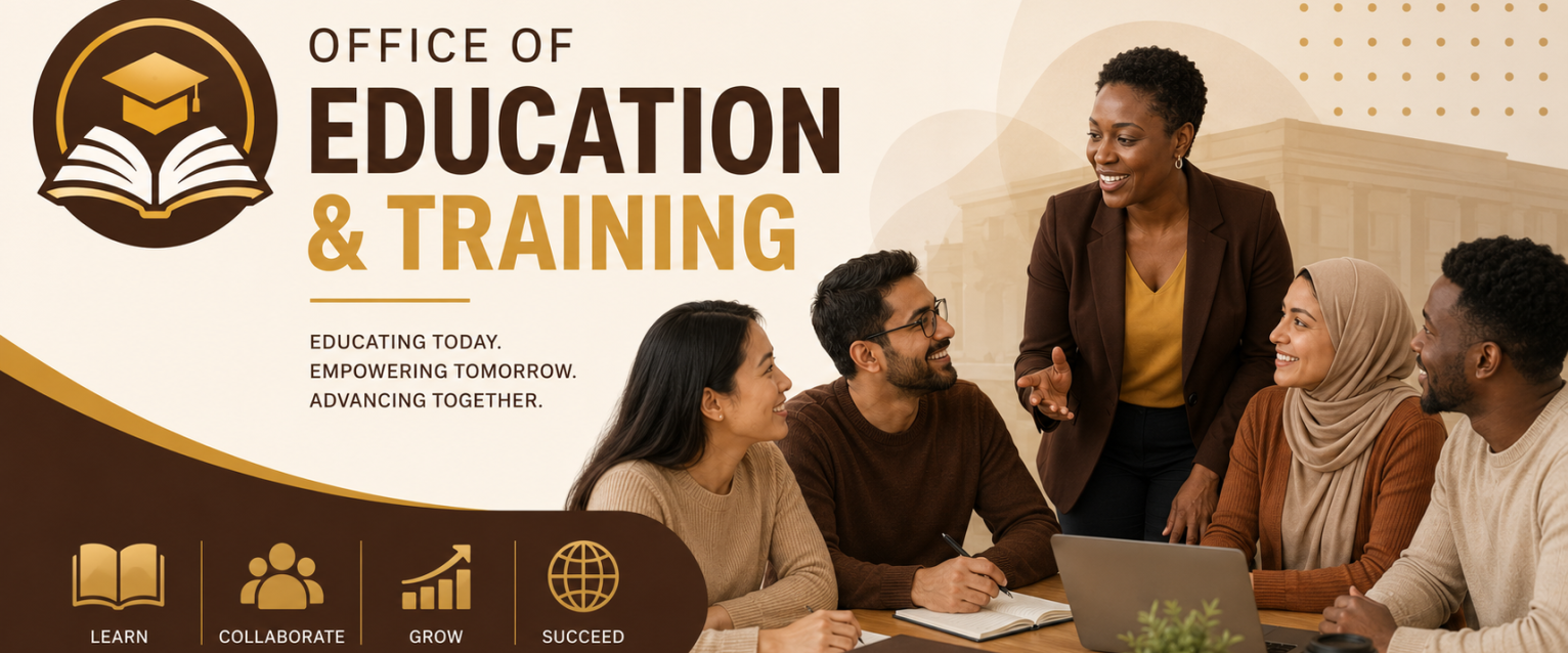 this image highlights the core values of learning, collaboration, growth, and success with a diverse group of students and a mentor.