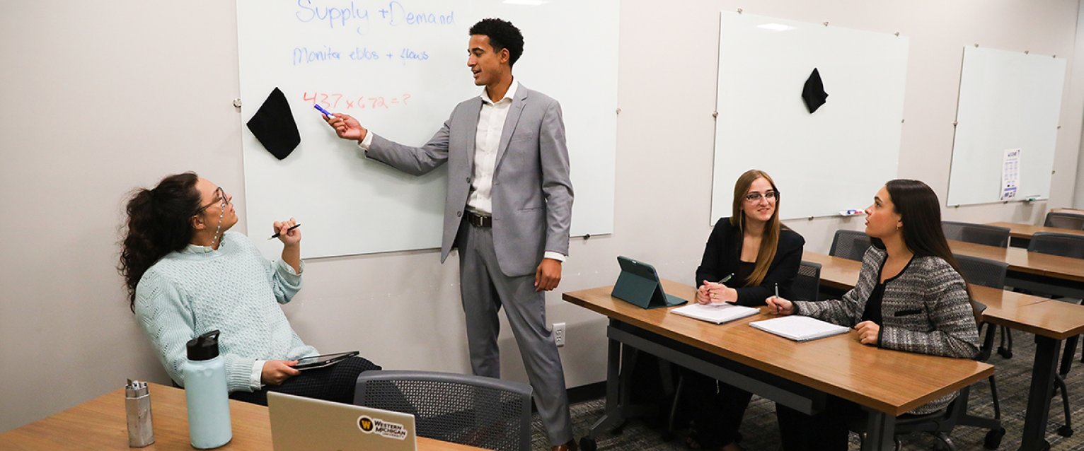 A group of students in a study group
