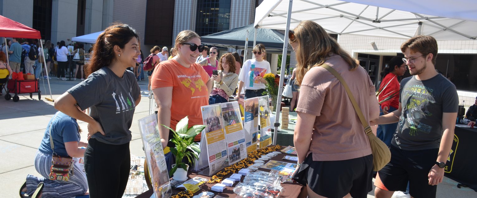 Students tabling at annual sustainability celebration 