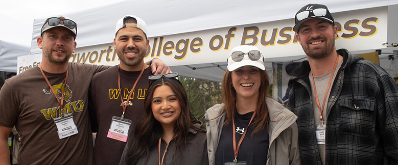 Group of alumni at the WMU Homecoming tailgate