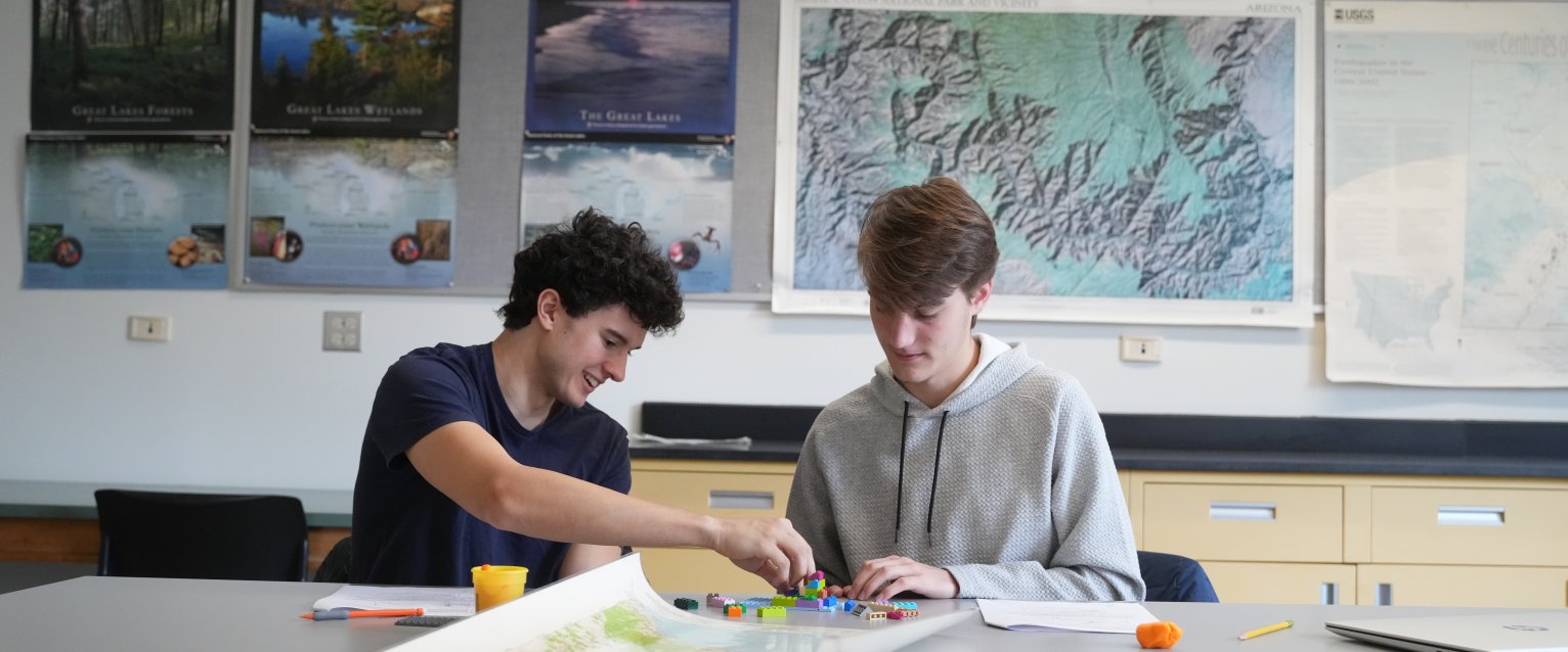 Geography students in class