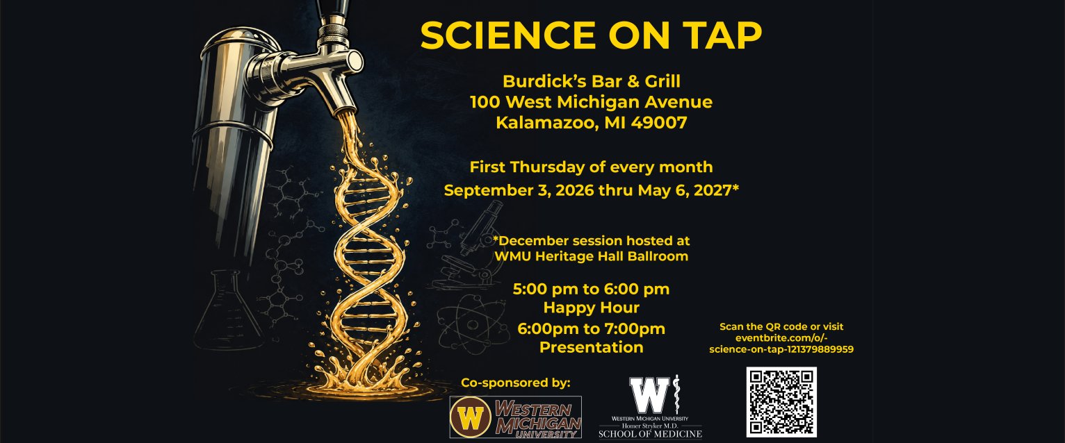 science on tap schedule first thursday of every month first meeting september 3rd, 2026 at 5pm