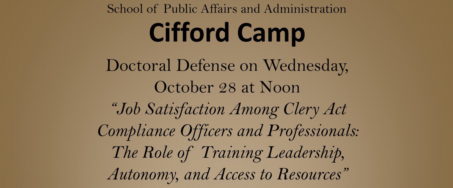 Camp Dissertation Announcement
