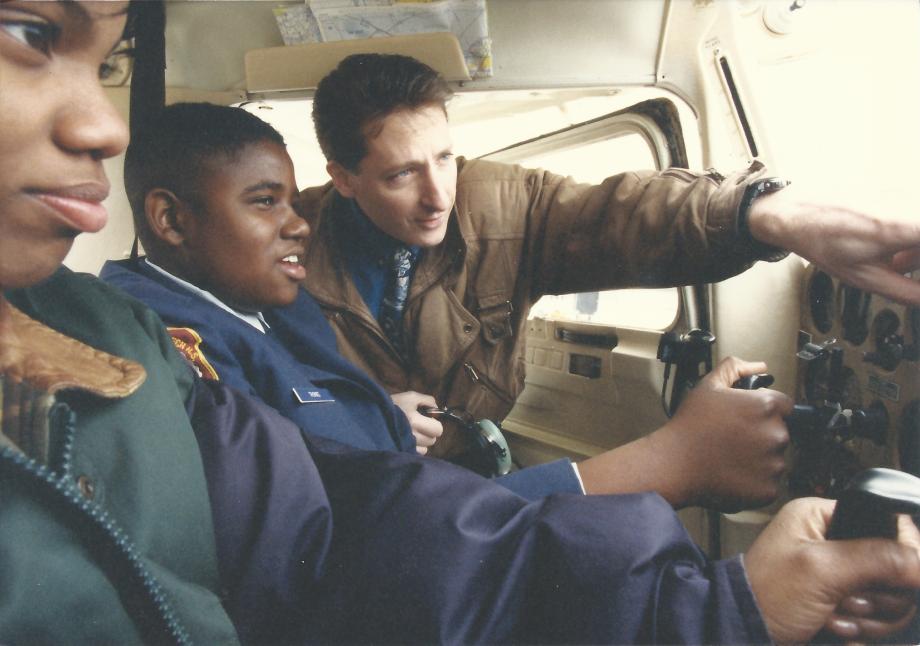 WMU Aviation Faculty Member Dominic Nicolai and Future Aviators