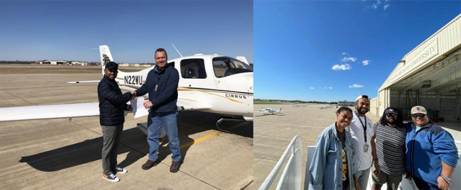 WMU Aviation Flight Science Student Josh Yoweni
