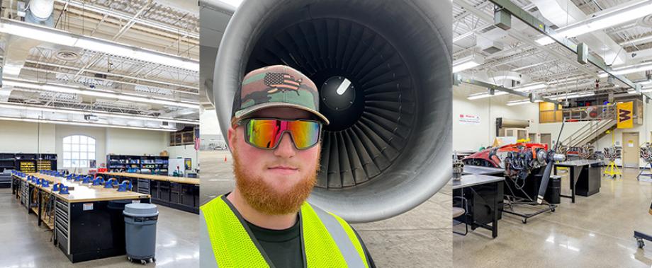 WMU Aviation Technical Operations Student Mason Mihelich