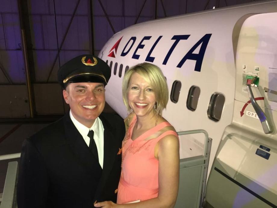 Delta Air Lines Captain, Steve Denomme and his wife