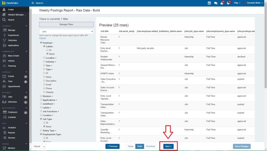 Screenshot of instructions