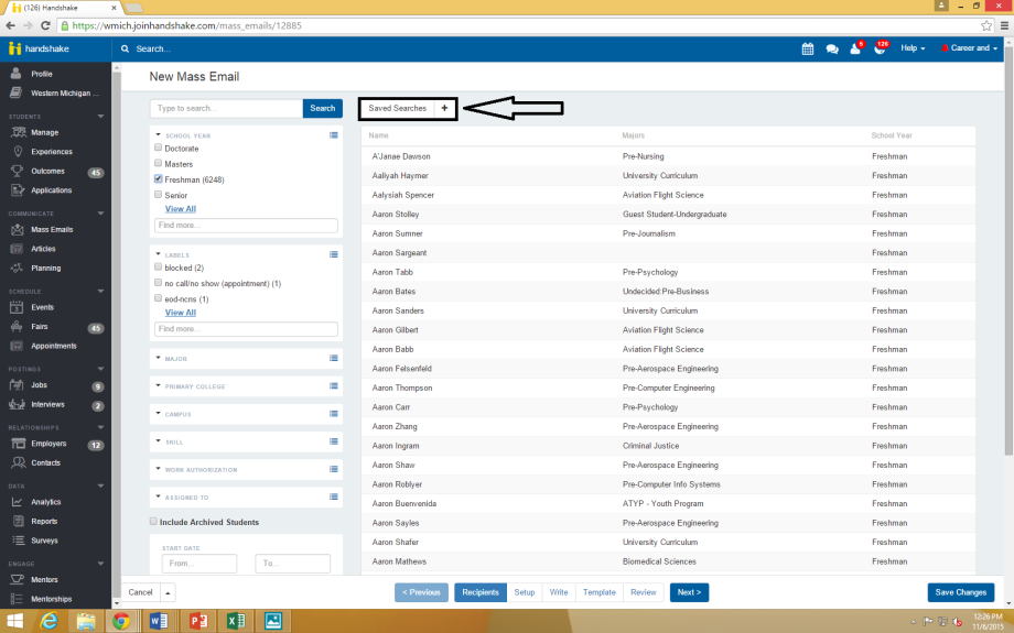 Screenshot of directions