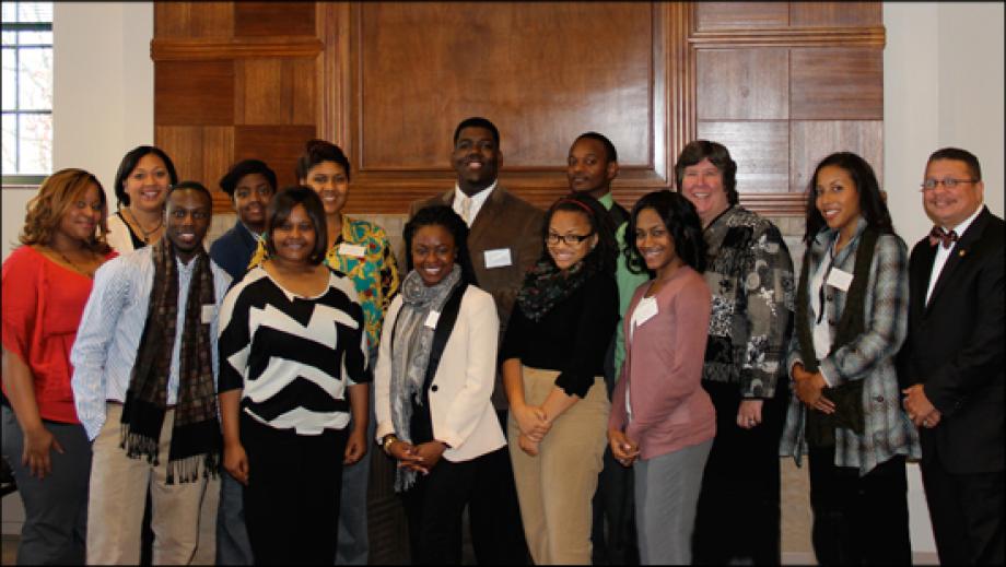 a photo of potential future students visiting the campus of W M U