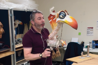 A puppet from the show Lion King