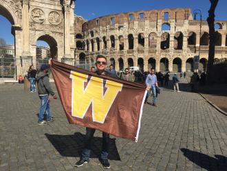 WMU Aviation Pilot Alumni Cole Dillon during his Study Abroad experience as a student