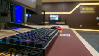 Esports lab computer and keyboard