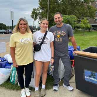 A family at move-in.