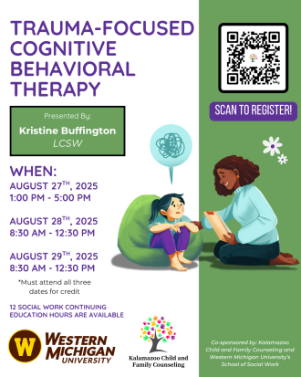 Flier for an event for trauma focused cognitive behavioral therapy